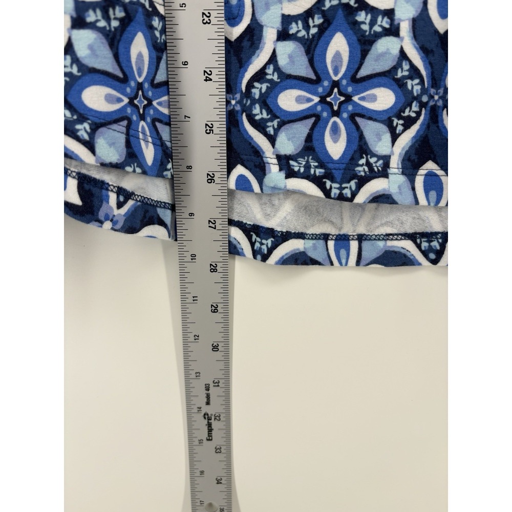 Vera Bradley French Terry Pocket Pullover 1/4 Zip Blue Floral Design Size M NWT - Picture 5 of 5
